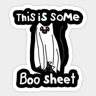 This is Some Boo Sheet Halloween Cat Sticker